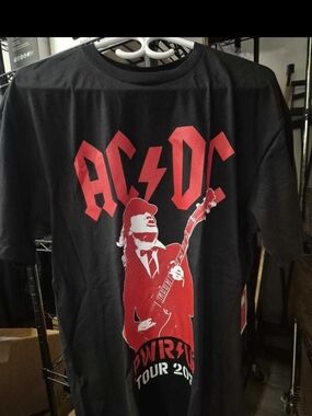 AC/DC Black and Red Tour Large Graphic Tee
